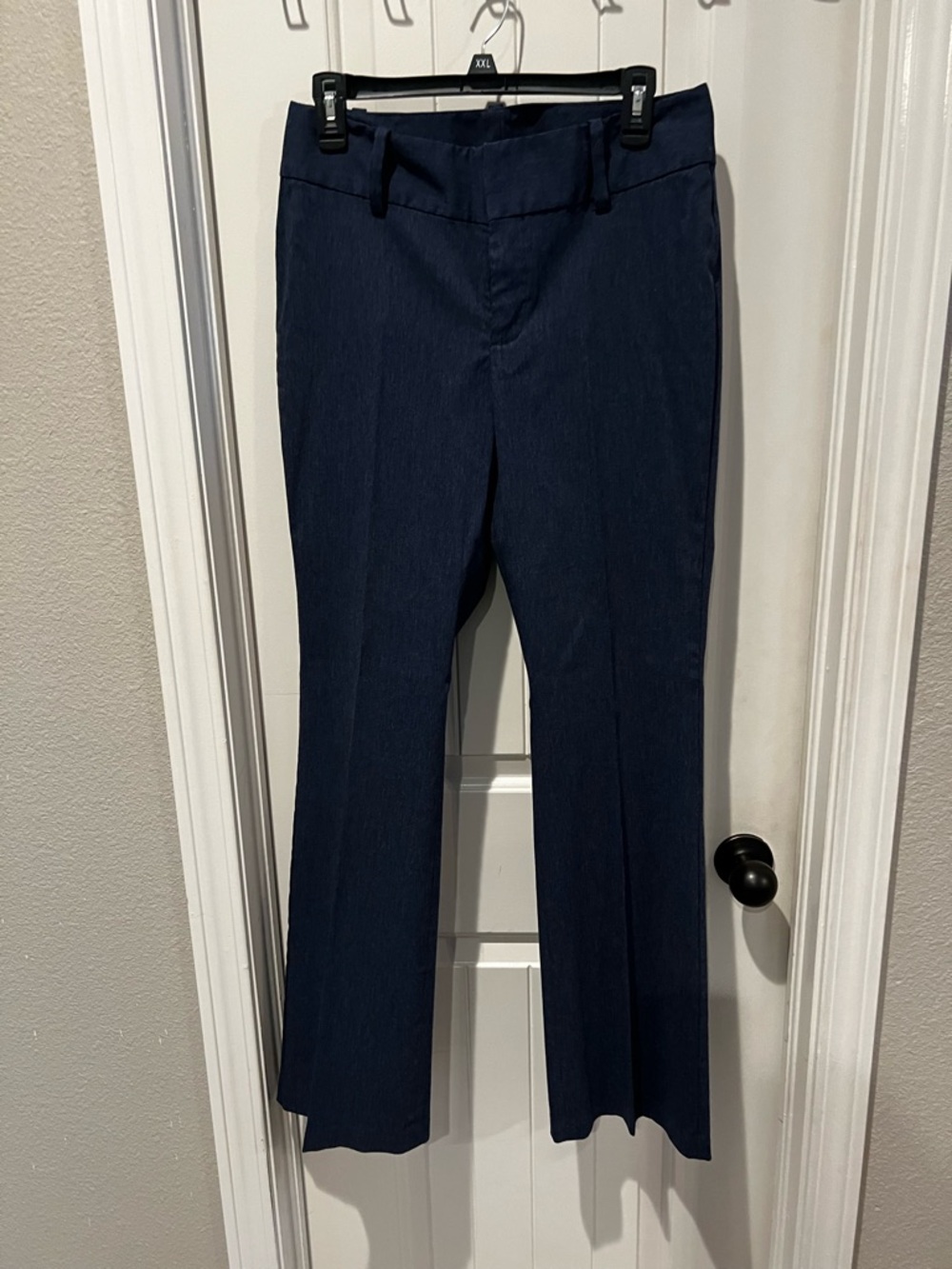 ellemenno Navy denim-like Boot Cut Dress Pants sz 11